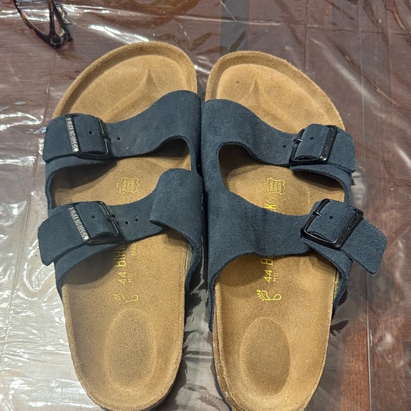 Birkenstock Navy Suede Sandals - Picture 1 of 3